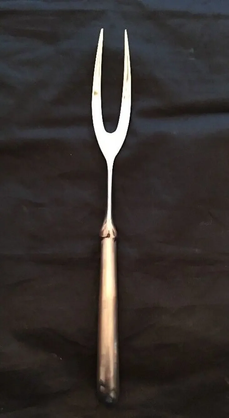 Vintage Reed & Barton Large Stainless Steel Carving Fork 11.5